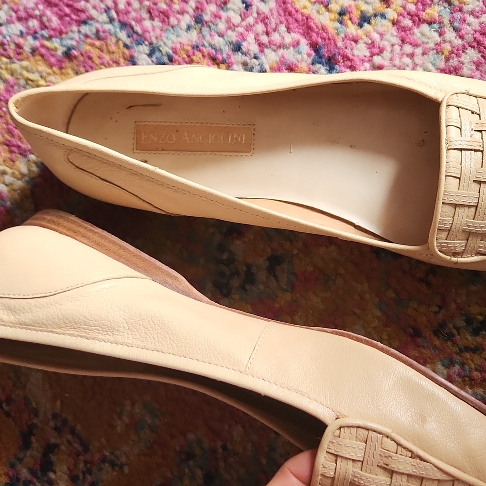 Enzo Angolini Beige Baland Woven Loafers Size 9.5 N - Picture 8 of 10
